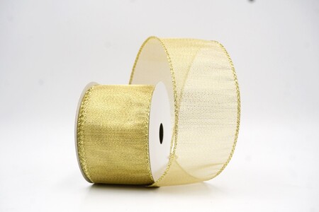 Hellbraunes, einfarbiges, metallisch transparentes Drahtband_KW0436G-13